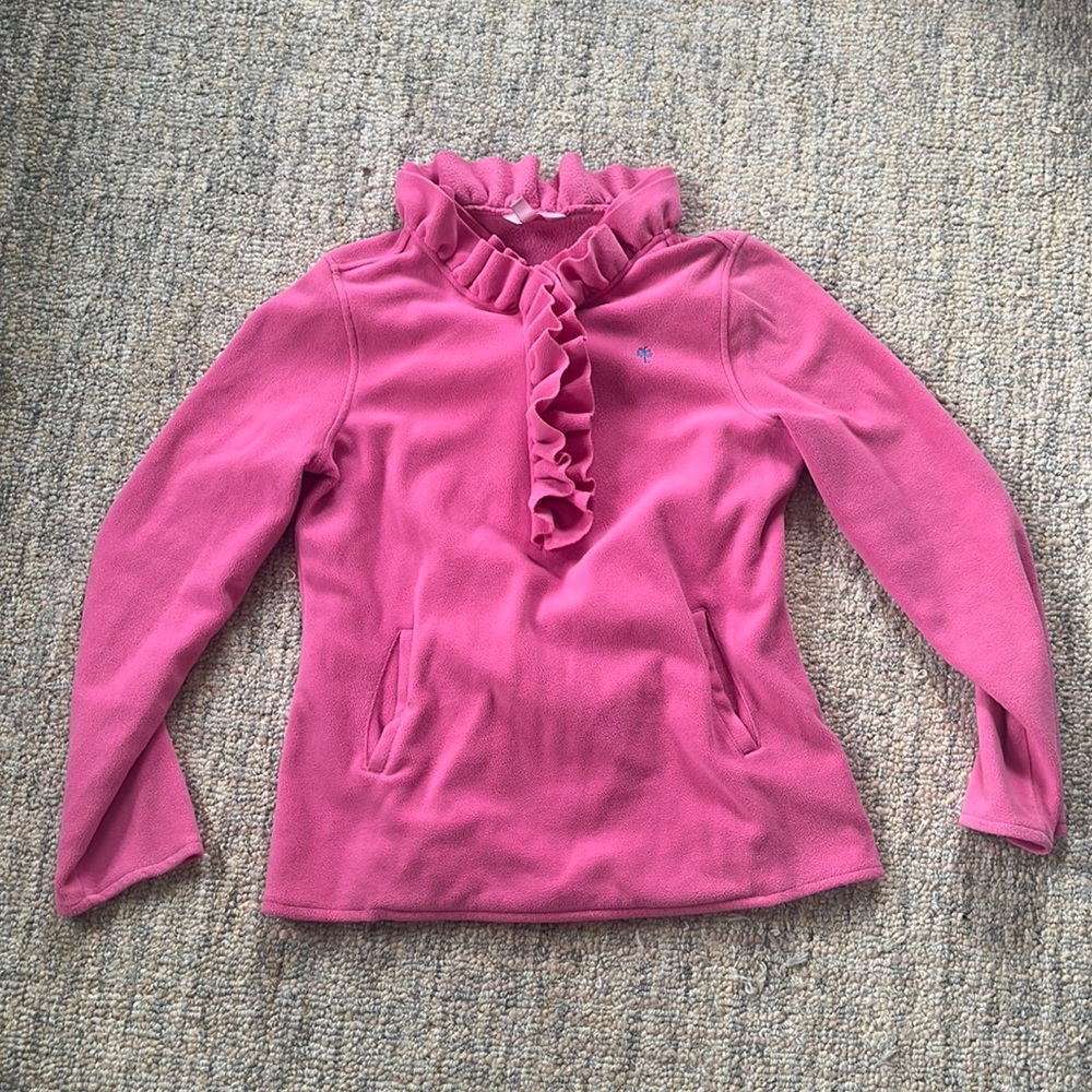 Pink Lilly Pulitzer fleece pullover